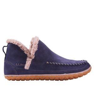 L.L. Bean Women's Size 6 Suede Shearling Moccasin Slip-On
